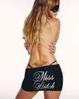 Miss Bitch Black Mini-Skirt